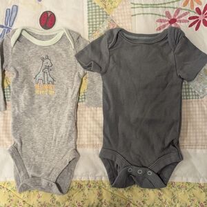 Gray Baby Onesie Set